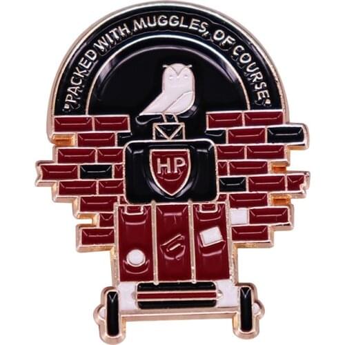 Packed with Muggles, Wizarding World Gold Welcome Gift BadgePins