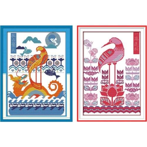 Well Politically Pattern Counted Cross Stitch 11CT 14CT Chinese Cross-Stitch Kit Handmade Home Decor Embroidery Needlework