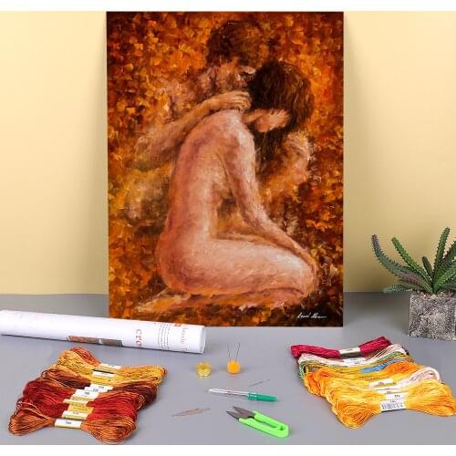 Emotional Day Pre-Printed 11CT Cross Stitch Embroidery Full Kit DMC Threads Handiwork Needlework Knitting Painting Different