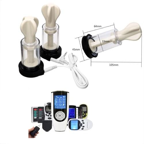 Electric Shocker Nipple Clamp Breast Sucker SM Toys 1 Pair Vacuum Pump Pussy Clit Suction Milk Clamps Clitoris Massager