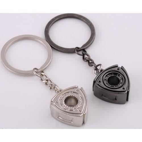 1Pc Mazda Engine Rotory Model Car Keyring Metal Pendant Keychain Turbo Car Fans Gift Souvenir Hot Auto Accessories