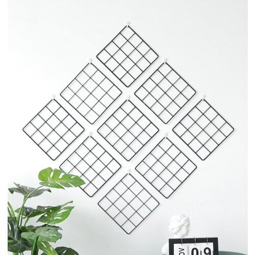 1PC Nordic Metal Mesh Grid Wall Photos Grids Pictures Postcards Hanging Photo Frame Holder Home Bedroom DIY Decor JL 240