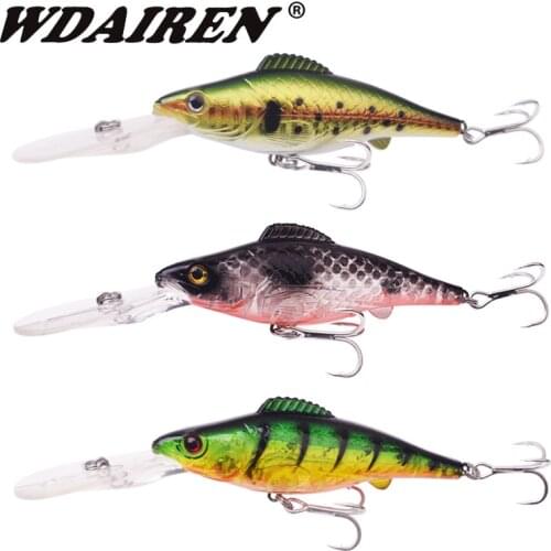 1PCS Deep Dive Wobblers Minnow Fishing Lures 12.5cm 15g Artificial Hard Bait Sea Trolling Tackle for Bass Pike Carp Crank Pesca