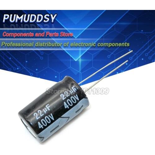 10PCS Higt quality 400V22UF 13*20mm 22UF 400V 13*20 Electrolytic capacitor