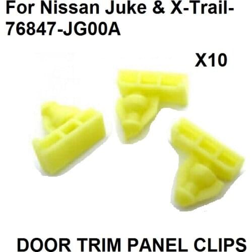 10x Wheel arch surround trim clips for Nissan Juke & X-Trail- Wing moulding clip New