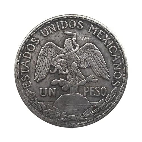 1909 Mexico 1 Pesos coins COPY 39mm