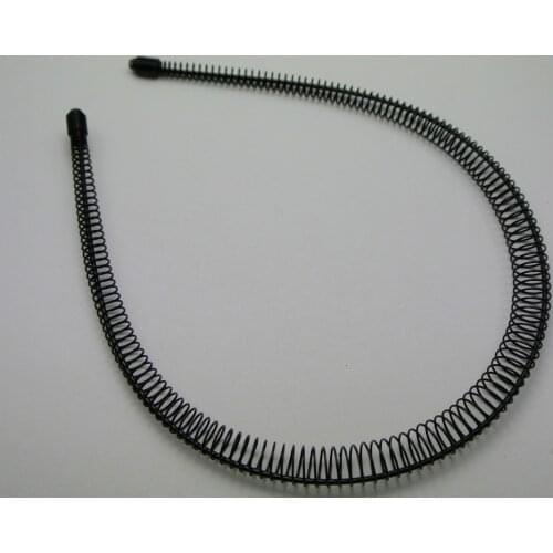 5 Fashion Unisex Metal Black Flexible Spiral Coil Wire Headbands