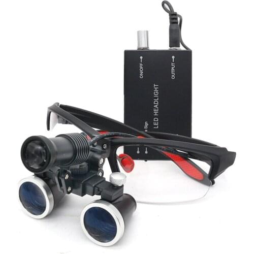 5W Medical Headlight Dental Headlamp+2.5/3.5X420mm Magnifying Glass Medical Magnifier Surgical Dental Loupes ENT Plastic Surgery