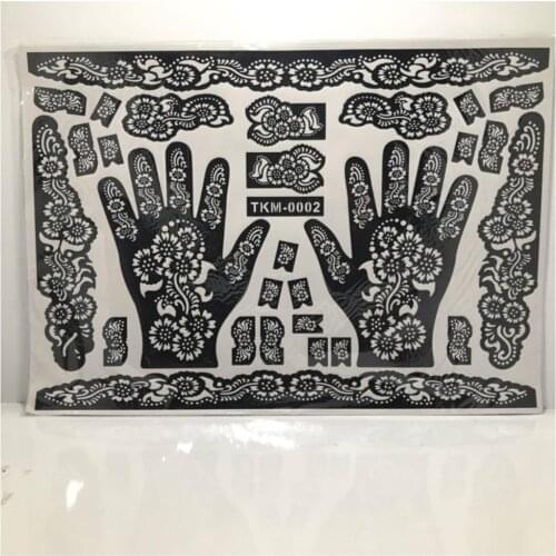 AlbinoYapışkanlı Indian henna Hand Pattern 10'lu Package henna хна для бровей henna powder плетка
