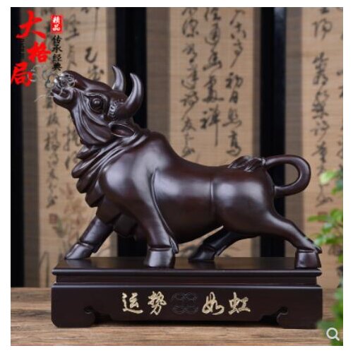 Ebony Black red sandalwood OX Bull gas soaring stock market god cattle zodiac cattle wang potential cattle solid wood