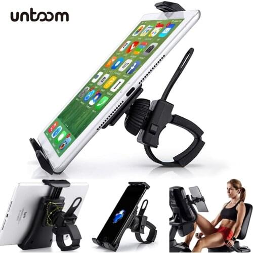 Bike Bicycle Phone Holder Handlebar Tablet Stand Mount for iPad iPhone Samsung Tablet Phone Holder Cradle for Gym Tread Mill