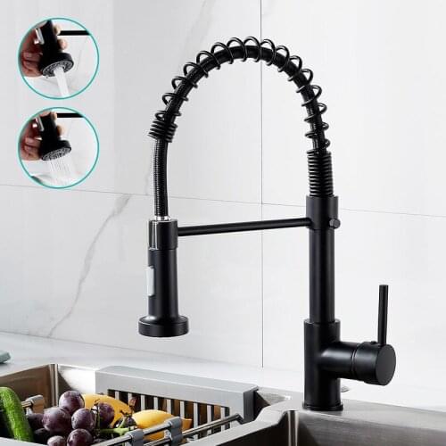 HOTBEST Pull Down Kitchen Faucet Sink Single Handle Mixer Tap 360 Rotation Hot and Cold Water Stretch Faucets Kitchen Fixture