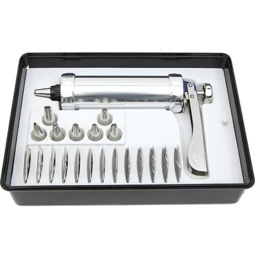 Baking Tools Manual Biscuit Cookie Press Stamps Set Cake Decorating Tools Maker with 7 Nozzles 13 Cookie Molds