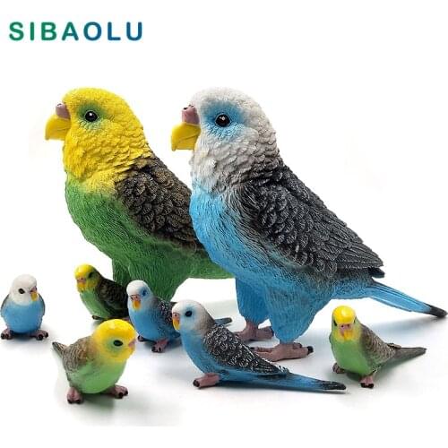 Artificial Big Parrot bird figurine animal Model Bonsai home decor miniature fairy garden decoration accessories modern statue
