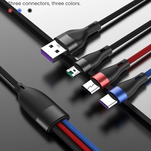 3In1 Usb C Cable Type C To Type C for Phone Tablet C 3 In 1 Cord Charger Fast Charge USB C Micro usb 8Pin Cable Pd Usb C