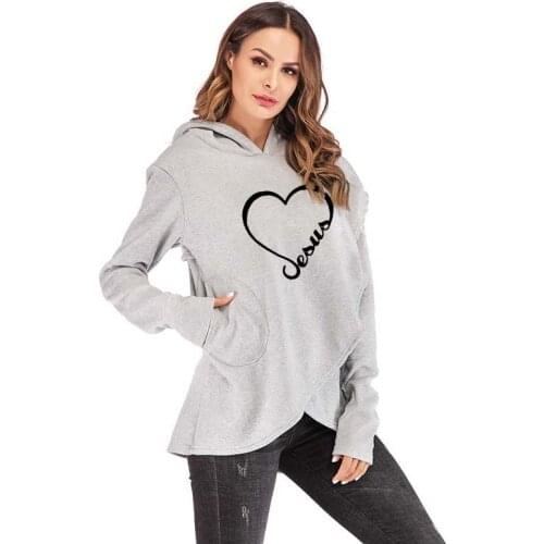 Fashion Streetwear Hoodies And Sweatshirts Women Heart Letter Print Long Sleeve Pullover Tops Female Simplicity Sweatshirts