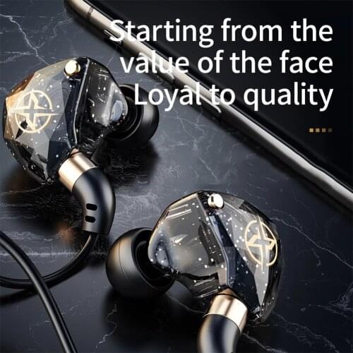 X2/X6 Earphones In-ear Bass Hifi Wired Earphone Noise Reduction Sport Headphones Universal 3.5mm Wired Gaming Headset for Phones