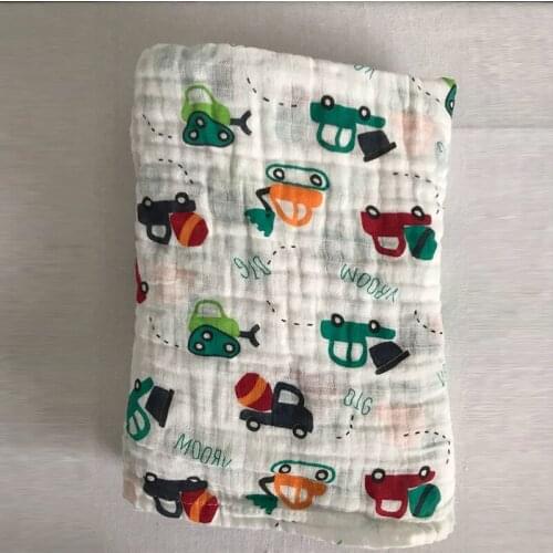 Newborn Baby Infant Kid Blanket Cartoon Cute Floral Soft Muslin Cotton Gauze Receiving Blankets Sleeping Blanket Wrap Bath Towel