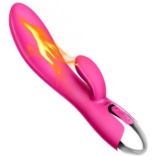 Personal Heating Dildo Rabbit Vibrator Sex Toy for Woman Intelligent Warming Vibration C Point, G Point Clitoris Stimulation