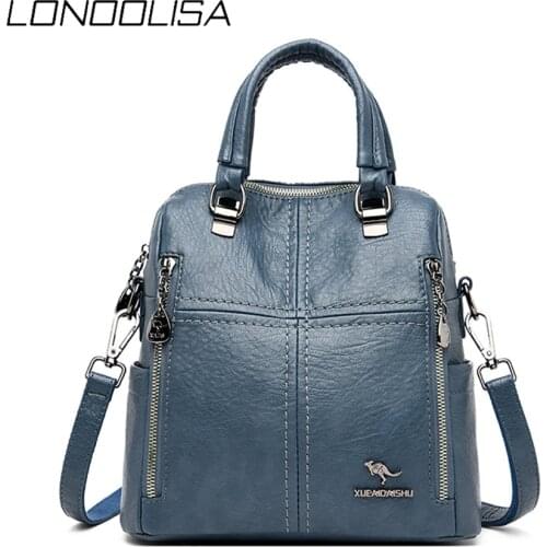 Casual High Quality Pu Leather Bags for Women 2020 Luxuru Designer Backpacks for School Teenagers Girls Ladies Travel Back Pack