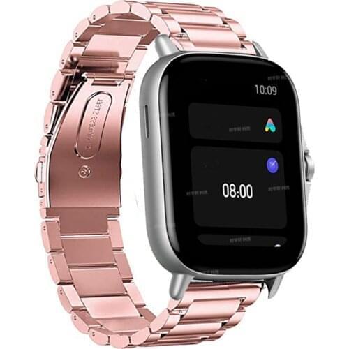 22mm Stainless Steel Strap For Huawei Amazfit GTR2/2E WatchBand 20mm Metal Wristband For Amazfit GTS2/GTS 2E/GTS 2 Mini Bracelet