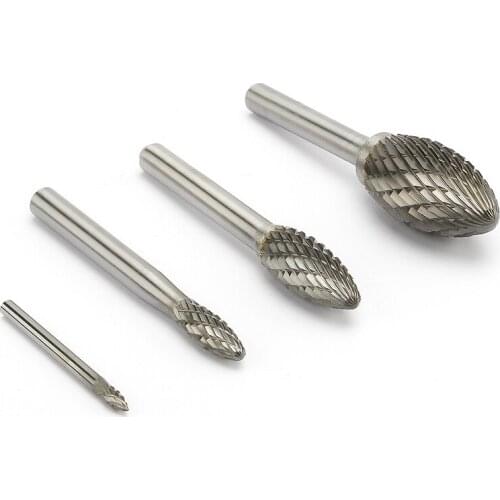 Noreturn 1pcs Rotary file Tungsten Steel Cross Grain File Double Groove H-shaped torch file Used to Cross grain file