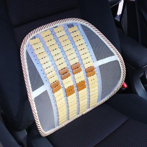 Beaded Lumbar Mesh Support for Office Chair Car Trucks Seat Adjustable Support Cushion Double-Mesh Back
