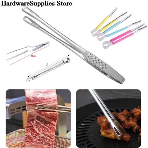 Stainless Steel BBQ Tongs Barbecue Grill Food Clip Ice Tong Meat Salad Toast Bread Clamp Kitchen Accessories Tools