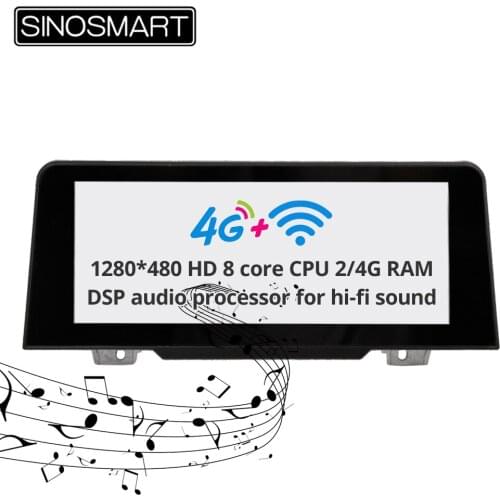 Sinosmart IPS 2.5D screen car gps multimedia radio navigation player for BMW 1 Series EVO 2017 with NBT/CIC/CCC system 2013-2017
