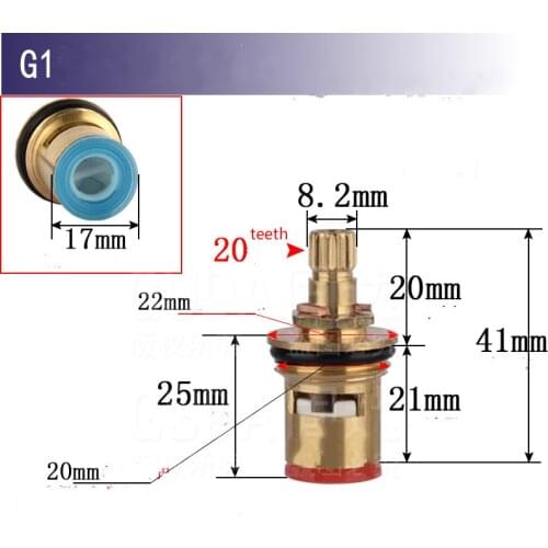 Ceramic Disc Faucet Cartridge Spout Brass Replacement Water Mixer Tap Inner Valve Core Quarter Turn 1/2