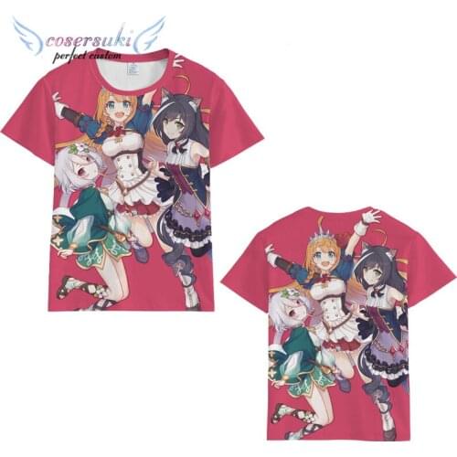 Princess Connect! Re:Dive Natsume Kokoro Pecorine/Eustiana von Astraea Momochi Kiruya Short-sleeved T-shirt anime clothes