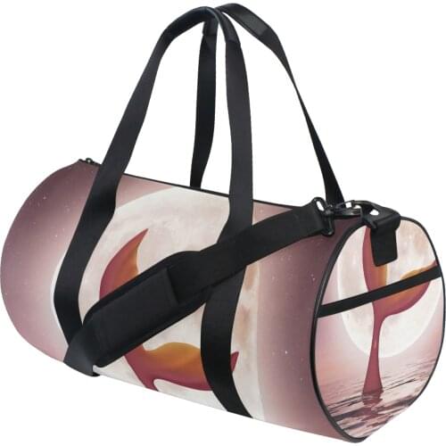 Gym Bag Women Fitness Yoga Bags Men Outdoor Sport Bag Moon Mermaid Tail One Shoulder Handbag Swimming Travel Package Sports Bags