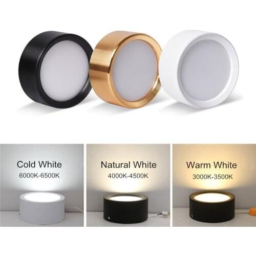 Surface Mounted Ceiling Downlight 3W 7W 10W 12W Dimmable LED Ceiling Spot Light for Kitchen Living room Bathroom Decor