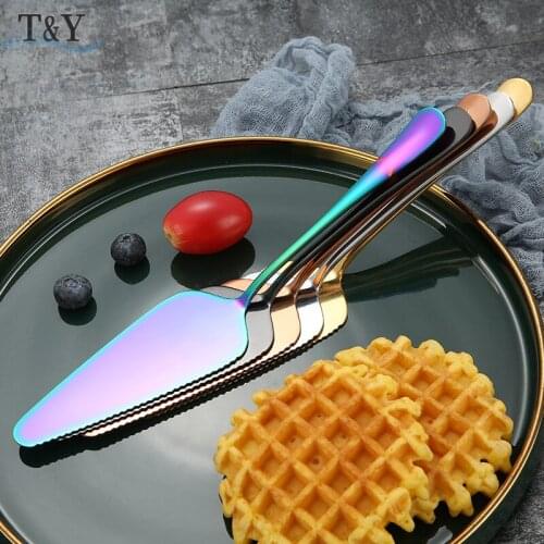 T&Y 1pc Stainless Steel Pizza Shovel Cake Knife Server Butter Scraper, Serrated Edge Baking Tool Kitchen Gadgets Pie Spatula