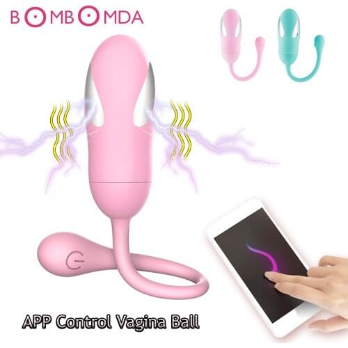 App Control Vagina Ball Ben Wa Ball Vagina Tighten Exercise Electric Shock Pulse Vibrator 8 Frequency Shrinking Ball for Women