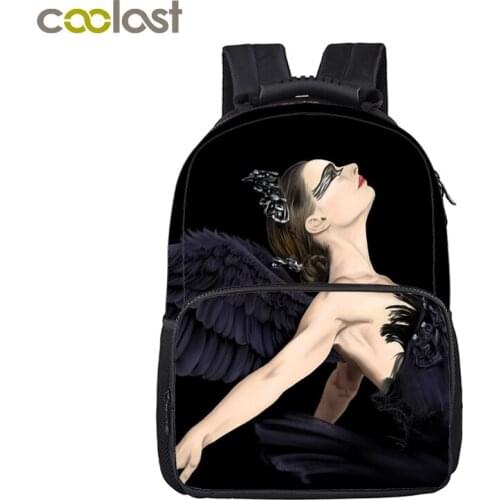 Vintage Ballet Swan Lake Backpack Women Travel Bags Female Laptop Backpack For Teenage Girls Children School Bags Kids Book Bag