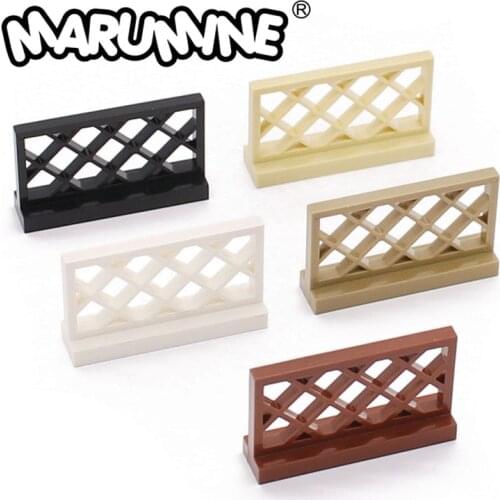 Marumine Fence 1x4x2 Building Blocks Railing Compatible MOC Bricks Assembles Particles 3185 Accessories Parts Educational Toys