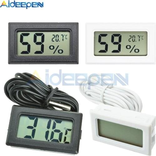 LCD Digital Thermometer Hygrometer for Freezer Refrigerator Fridge Temperature Sensor Humidity Meter Gauge Instruments Cable