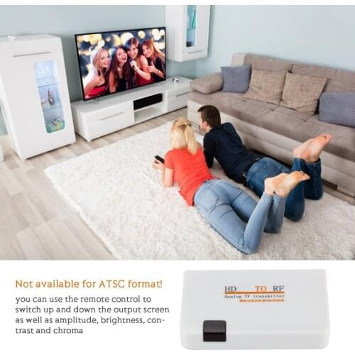 1080P HDMII-compatibility to RF Coaxial Converter Box analog TV transmitter Control for TV Monitor Projector Multimedia Teaching
