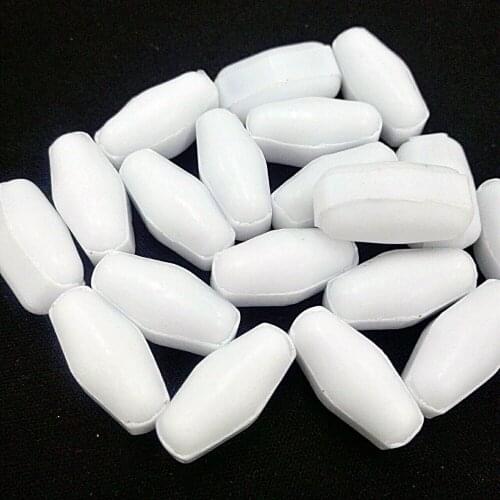 10x25mm H Type Magnetic Stirrer Bars White, PTFE Cover Stirring Rod Pack of 10 piece