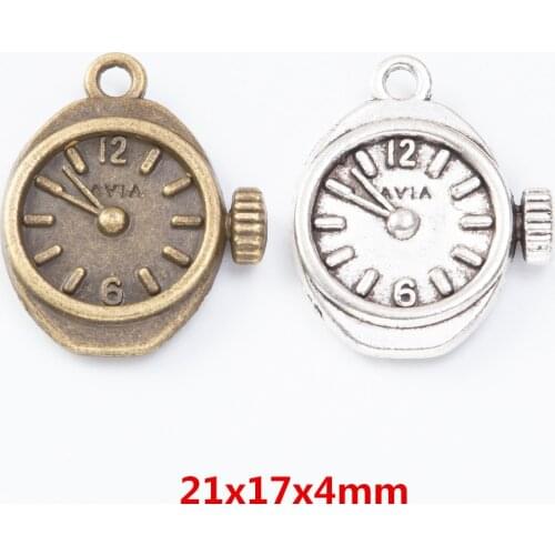 15pcs Vintage Watch zinc alloy charms pendant DIY Bracelet Necklace metal jewelry accessories 7416