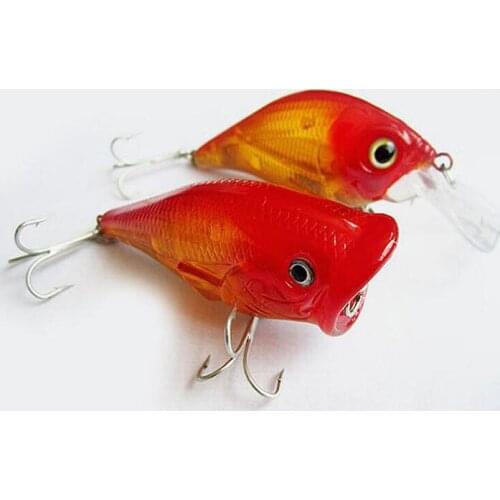 2Pcs Red Crankbait Popper Fish Bait 10g Artificial Hard Lure Swimbait Pesca Fishing Tanckle