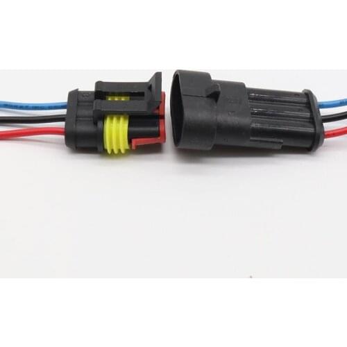 3 Pin Way Sealed Waterproof Electrical Wire Connector Plug Set auto connectors with cable