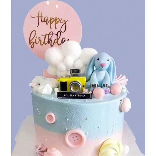 3pcs Baking cake decoration three-dimensional cloud card baby birthday party dress up