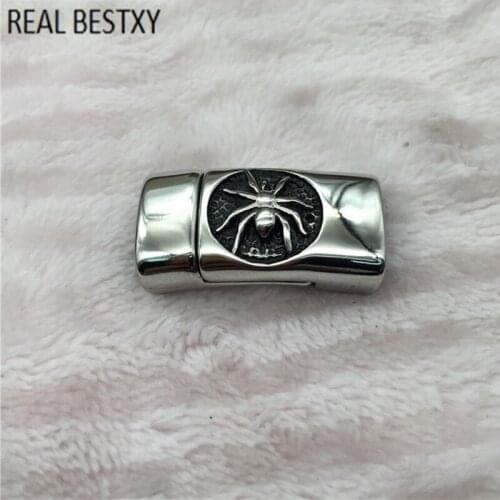 50pcs/lot Stainless Steel Magnet Buckle Black Magnetic Clasp Leather Cord Bracelet Connector Components DIY for Jewelry Making