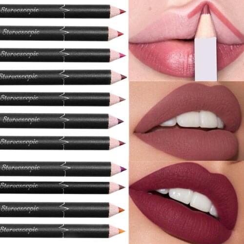 6pcs Makeup Matte Lip Liner Lip Pencil Cosmetic Kit Waterproof Long Lasting Matte Lip Contour Liner Pencil Beauty Makeup Tools