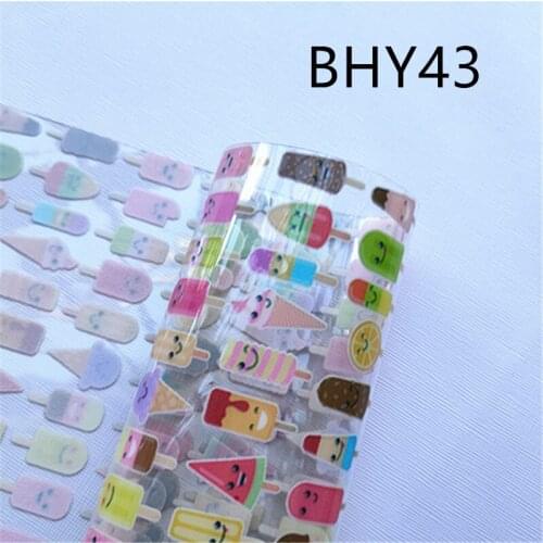 A4 20*33CM ice cream cartoon clear UV print pvc fabric for bag and bow BHY43