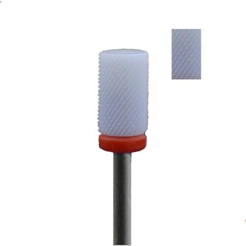 White Ceramic Nail Drill Bit - Small Barrel Bit F