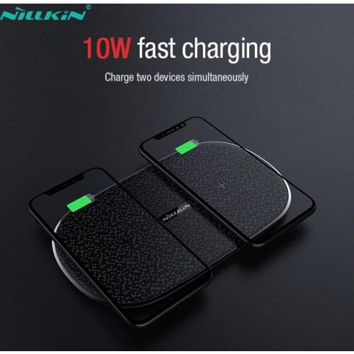 NILLKIN Fast Dual 2 in 1 Wireless Charger for Xiaomi 9 Mix 2S Qi Pad for Samsung Galaxy Note 10 10+ S10 for iPhone 11 XS Max X