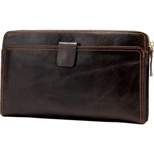 Wallet Mens Leather Male Clutch Bag for Mens Purse Credit Card Holder Slim Money Bag Pack Phone Passport Cover Case Pouch